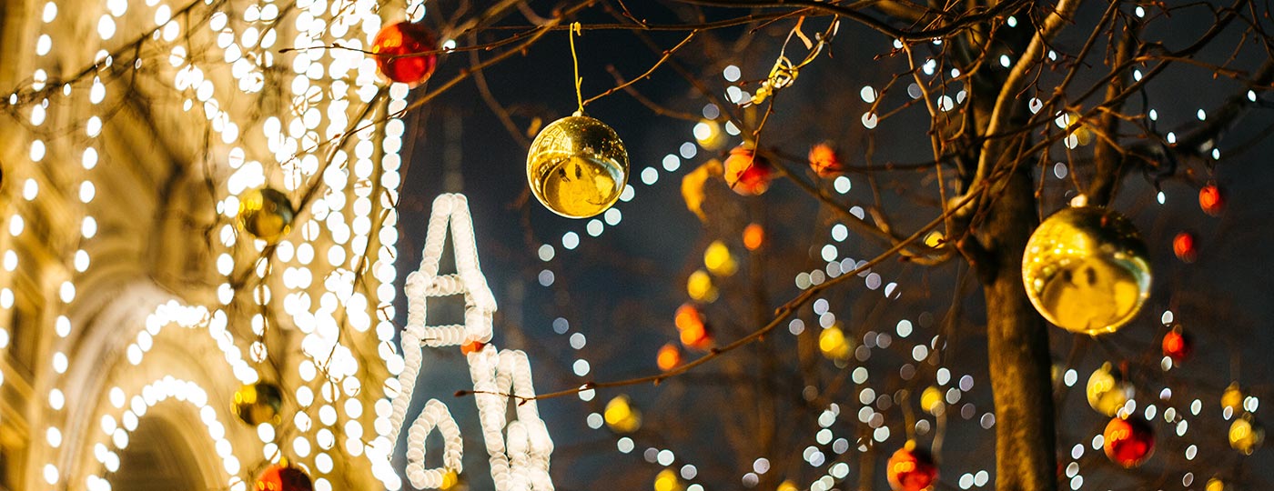 Albero dei Mercatini addobbato